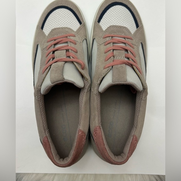 ECCO  Size 9 - 9.5 Soft Classic Retro Tie Trainers Sneaker Shoes Grey Rose - Picture 7 of 14